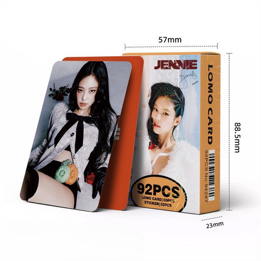 PHOTOCARDS JENNIE MANTRA + STICKERS (92 PCS)