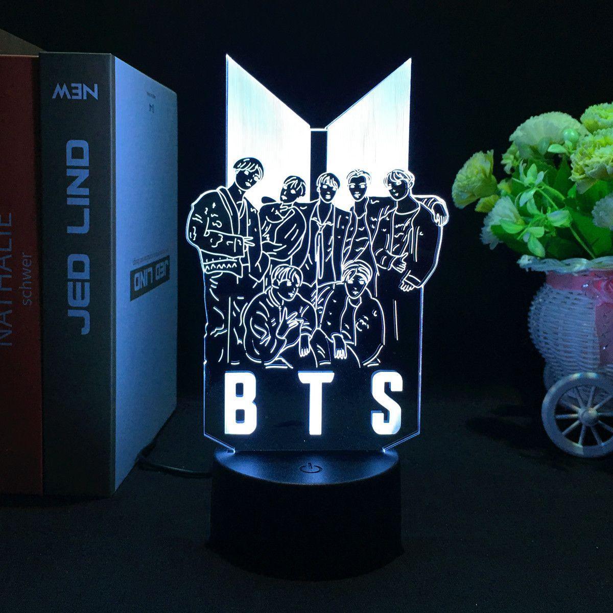 BTS LAMP LED LIGHT CHANGES COLOR (16 COLORS) WITH REMOTE CONTROL