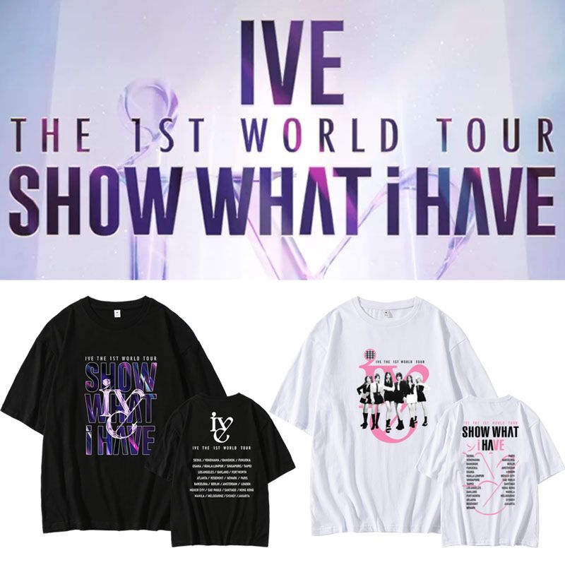 IVE MERCH T SHIRT 1St WORD TOUR 2024 "Show What i have" 100% COTTON