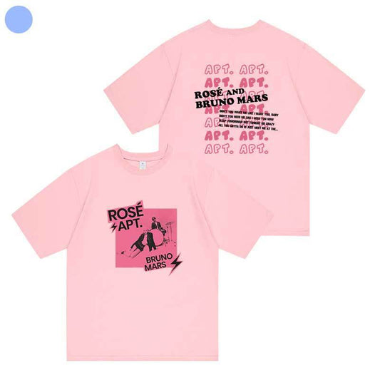 ROSÉ (BLACKPINK) AND BRUNO MARS APT T-SHIRT 100% COTTON
