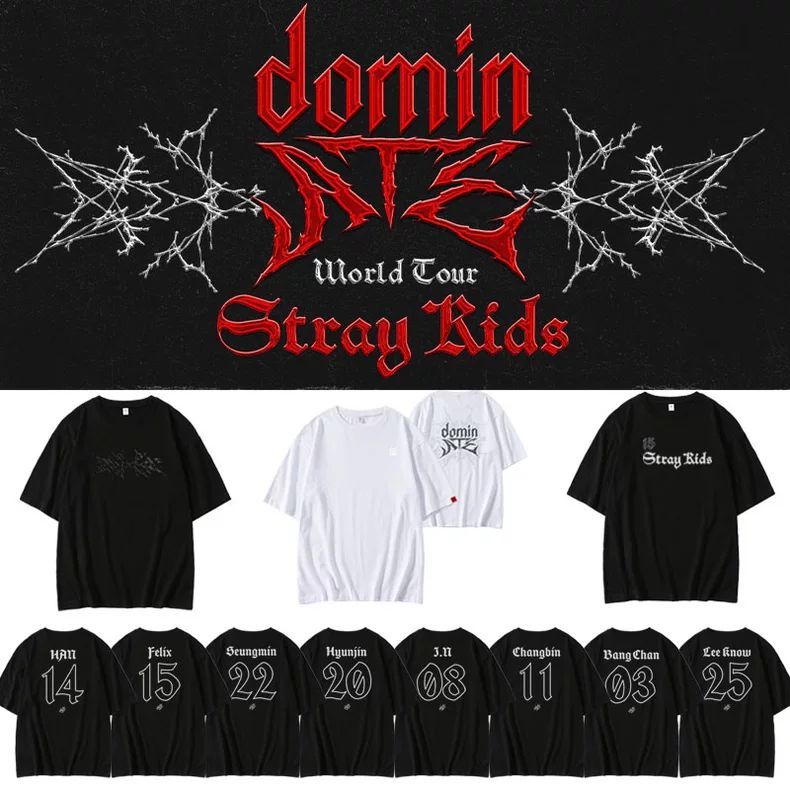 STRAY KIDS MERCH DominATE TOUR SHIRTS 100% COTTON