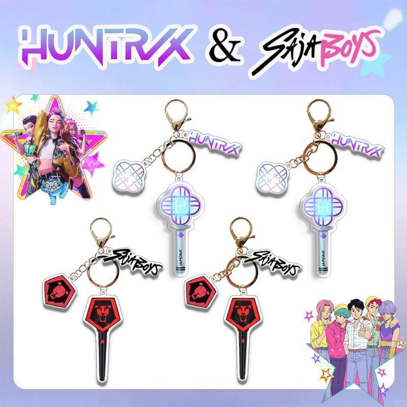 KPOP DEMON HUNTERS HUNTR/X SAJA BOYS KEYCHAINS
