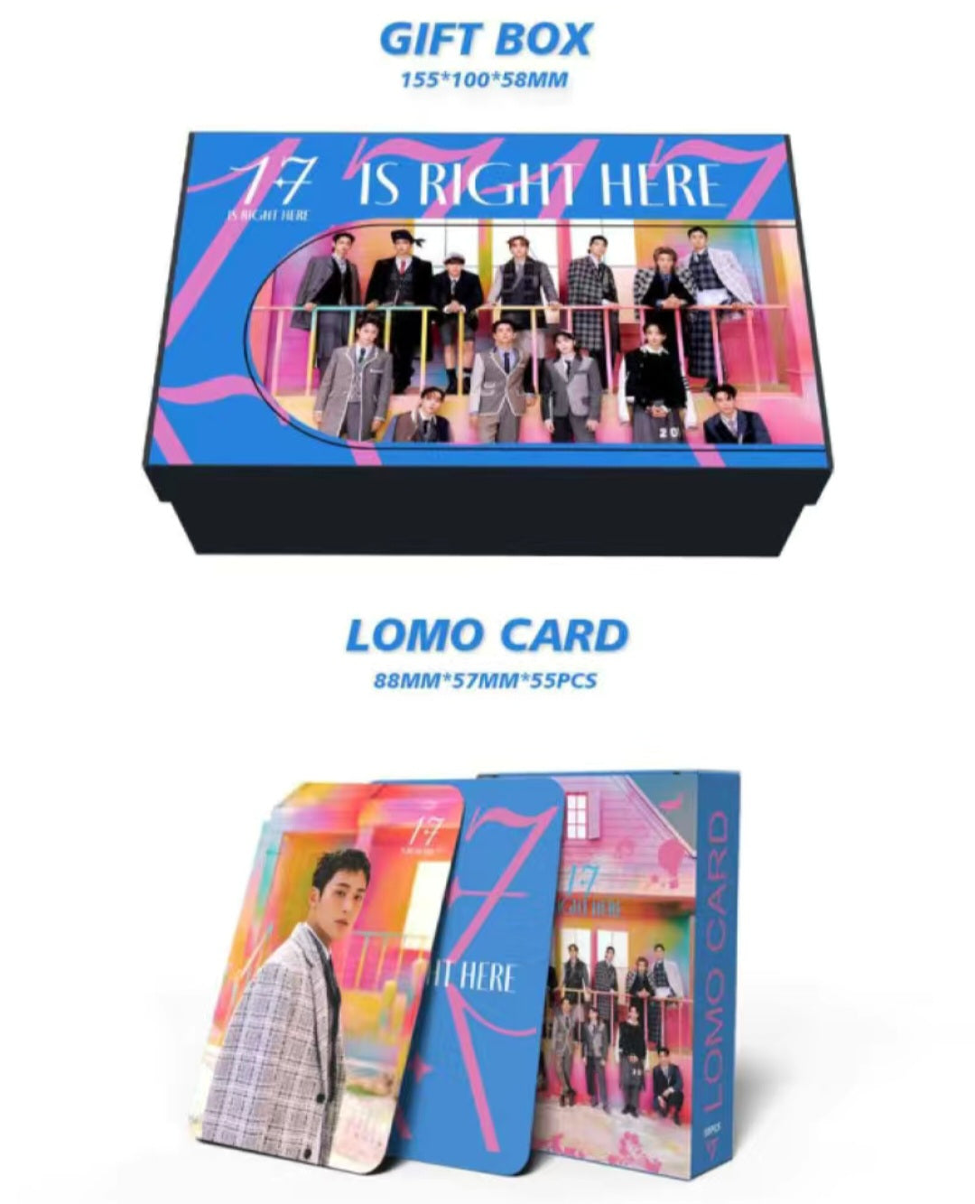 SEVENTEEN MERCH “17 Is Right Here” BOX 162 PIECES (GIFT BOX WITH MULTIPLE ITEMS!✨)