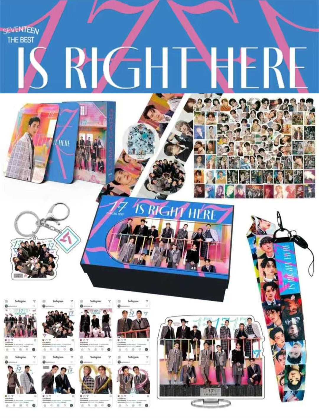 SEVENTEEN MERCH “17 Is Right Here” BOX 162 PIECES (GIFT BOX WITH MULTIPLE ITEMS!✨)